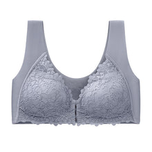 Load image into Gallery viewer, Button-Front Latex Cup Push-up Lace Bra