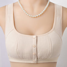 Cargar imagen en el visor de la galería, Large size sponge front button sleep bra