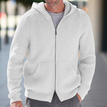 Load image into Gallery viewer, Men Hooded Knitted Sweater Jumper Cardigan Outwear Hooide Casual Long Sleeve Top