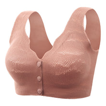 Load image into Gallery viewer, Lce silk front button wire free latex bra