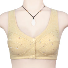 Load image into Gallery viewer, Ladies Soft Cotton Thin Cup Front Button Underwear