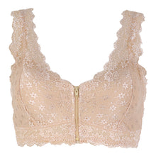 Load image into Gallery viewer, Women's Zip Front Lace Push Up Bra