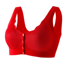 Load image into Gallery viewer, Front Button Push up Large Size Lace Beautiful Back No Wire Bra