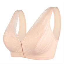 Load image into Gallery viewer, Wide Strap Printed Unwired Front Button Bra
