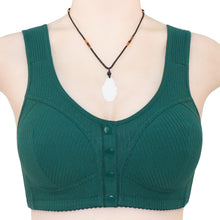Load image into Gallery viewer, Plus Size Wireless Cotton Front Button Bra
