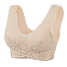 Load image into Gallery viewer, Women's Plus Size Lace Wide Straps Wireless Bra Front Closure Push Up Bras