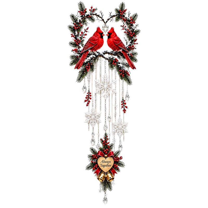 Esslyn-Lighted Cardinal Love Cascade Wall Decor