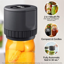 Cargar imagen en el visor de la galería, Portable Mason Jar Vacuum Sealer