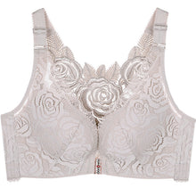 Load image into Gallery viewer, Women's Plus Size Lace Wide Straps Wireless Bra Front Closure Push Up Bras