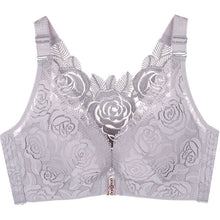Load image into Gallery viewer, Women's Plus Size Lace Wide Straps Wireless Bra Front Closure Push Up Bras