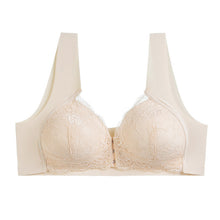 Load image into Gallery viewer, Women's Plus Size Lace Wide Straps Wireless Bra Front Closure Push Up Bras