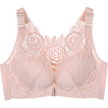 Load image into Gallery viewer, Women's Plus Size Lace Wide Straps Wireless Bra Front Closure Push Up Bras