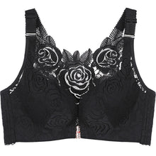 Load image into Gallery viewer, Women's Plus Size Lace Wide Straps Wireless Bra Front Closure Push Up Bras