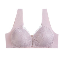 Load image into Gallery viewer, Women's Plus Size Lace Wide Straps Wireless Bra Front Closure Push Up Bras