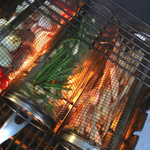 Load image into Gallery viewer, Barbecue stainless steel wire mesh cylinder