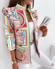 Load image into Gallery viewer, Blazer ondulado de manga larga con cremallera para mujer. 8 colores a elegir - EspaƱa