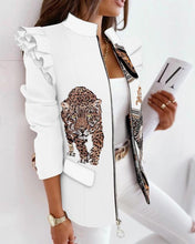 Load image into Gallery viewer, Blazer ondulado de manga larga con cremallera para mujer. 8 colores a elegir - EspaƱa