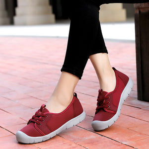 Women Casual Lace Up Shoes Color Blocking All Seasons Comfortable Spring And Autumn Shoes