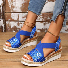 Cargar imagen en el visor de la galería, Women&#39;s wedge fish mouth casual sandals
