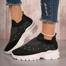 Cargar imagen en el visor de la galería, Women&#39;s Flyknit Mesh Rhinestone Casual Shoes
