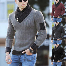 Cargar imagen en el visor de la galería, Men Turtleneck Winter Warm Cotton Pullovers Sweaters
