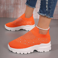 Cargar imagen en el visor de la galería, Women&#39;s Flyknit Mesh Rhinestone Casual Shoes
