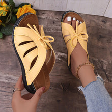 Cargar imagen en el visor de la galería, Women&#39;s Bow Decorated Wedge Thick Sole Light Slippers
