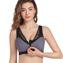 Cargar imagen en el visor de la galería, Front Button Wireless Breathable Sleeping Bra Sports Bra
