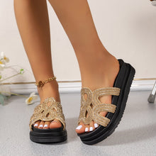 Cargar imagen en el visor de la galería, Women&#39;s Summer Rhinestone Thick Soled Slippers
