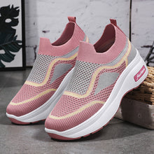 Cargar imagen en el visor de la galería, Fashion Spring And Summer Women Sports Shoes Thick Sole Middle Heel Slip On
