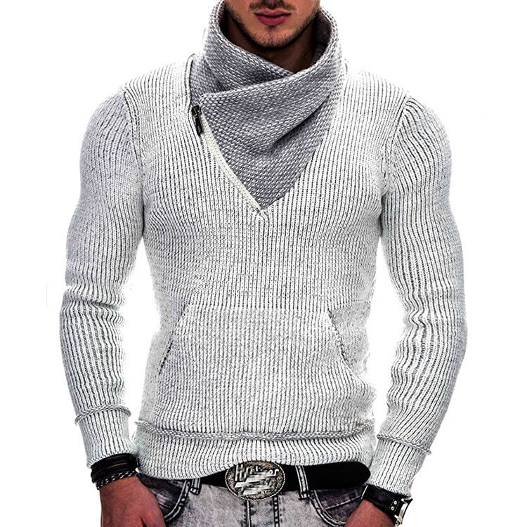 Men Winter Casual Vintage Style Sweater Wool Turtleneck Cotton Pullovers Sweaters
