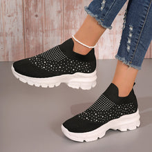 Cargar imagen en el visor de la galería, Women&#39;s Flyknit Mesh Rhinestone Casual Shoes
