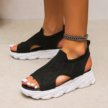 Cargar imagen en el visor de la galería, Women&#39;s Knitted Elastic Platform Casual Sandals
