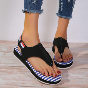 Ladies Casual Thick Soled Flip Flops