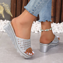 Cargar imagen en el visor de la galería, Summer Thick-Soled Non-slip Rhinestone Slippers
