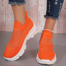 Cargar imagen en el visor de la galería, Women&#39;s Flyknit Mesh Rhinestone Casual Shoes
