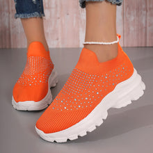 Cargar imagen en el visor de la galería, Women&#39;s Flyknit Mesh Rhinestone Casual Shoes
