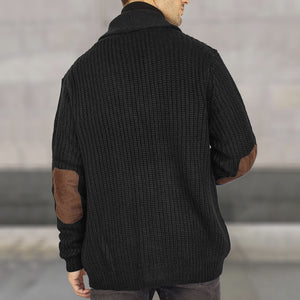 Men Long Sleeve Loose Cardigan Turn-down Collar Coat