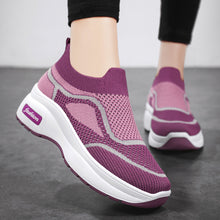 Cargar imagen en el visor de la galería, Fashion Spring And Summer Women Sports Shoes Thick Sole Middle Heel Slip On
