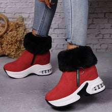 Cargar imagen en el visor de la galería, Short-calf suede warm and height-increasing cotton boots
