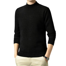Load image into Gallery viewer, Men Autumn Winter New Solid Color Mock Neck Fleece Sweater
