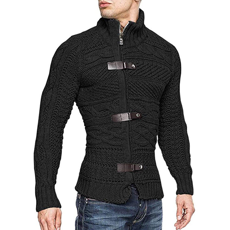 Men's Round Neck Sweater Casual Knitted Sweater
