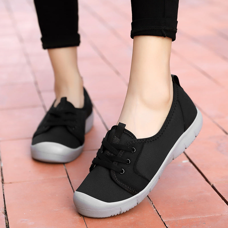 Women Casual Lace Up Shoes Color Blocking All Seasons Comfortable Spring And Autumn Shoes