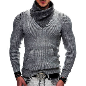 Men Winter Casual Vintage Style Sweater Wool Turtleneck Cotton Pullovers Sweaters
