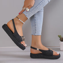 Cargar imagen en el visor de la galería, Women&#39;s Round Toe Open Toe Flat Sandals
