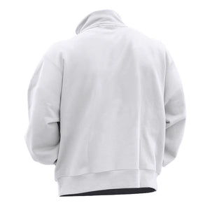 Men's Stand collar Sweatshirt Pullover Tops Fleece Half Zip Plain Sports