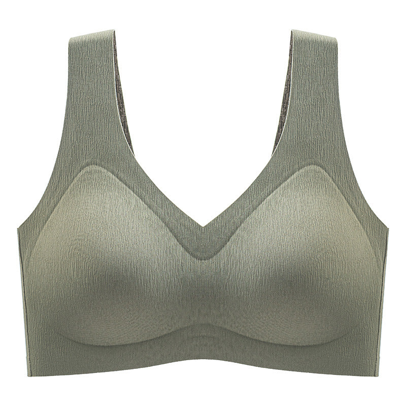 High Support Sports Bra Supportive V-Neck Wireless Sports Bras