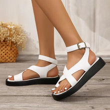 Cargar imagen en el visor de la galería, Slip-on Thick Sole Casual Wearing Ring Buckle Strap Women&#39;s Shoes
