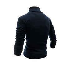 Cargar imagen en el visor de la galería, Men&#39;s Cotton Blend Turtle Neck Knitted Slim Sweater
