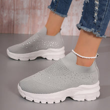 Cargar imagen en el visor de la galería, Women&#39;s Flyknit Mesh Rhinestone Casual Shoes
